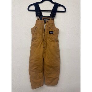 Walls Kids Brown Insulated Bib Overalls Size S 6/7